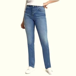 Long Tall Sally High Rise Straight Stretchy Jeans Size 16